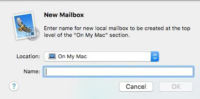 create folder on my mac for icloud email